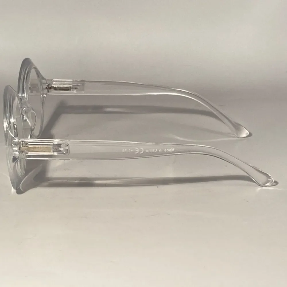 1056 Fern Oversized 1.75 Reading Glasses Readers Round Clear Frames NWT